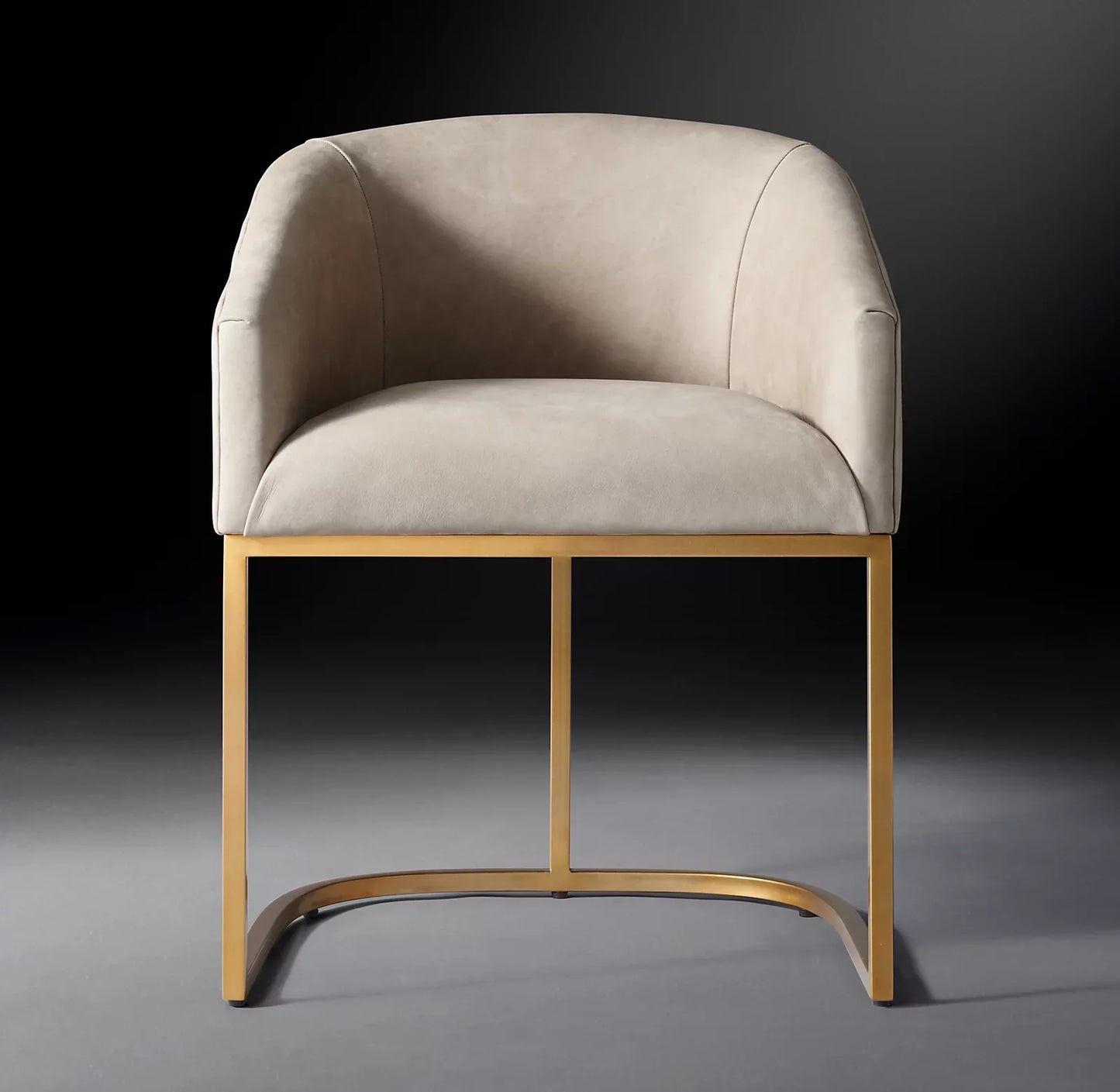 Emiry Dining Chair – Curved Back Leather Midcentury Modern Piece