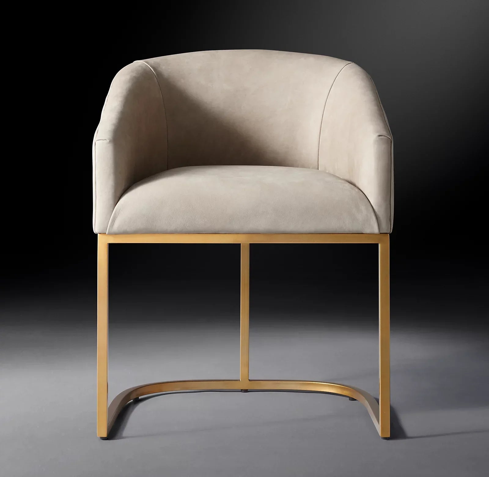Emiry Dining Chair – Curved Back Leather Midcentury Modern Piece
