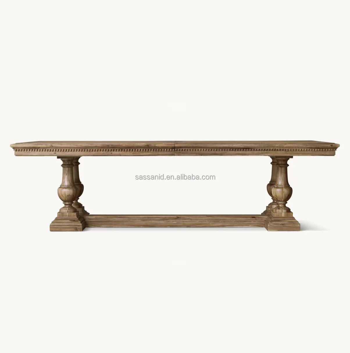 Handcrafted American Oak Rectangular Dining Table – Antiqued Finish Extension Table