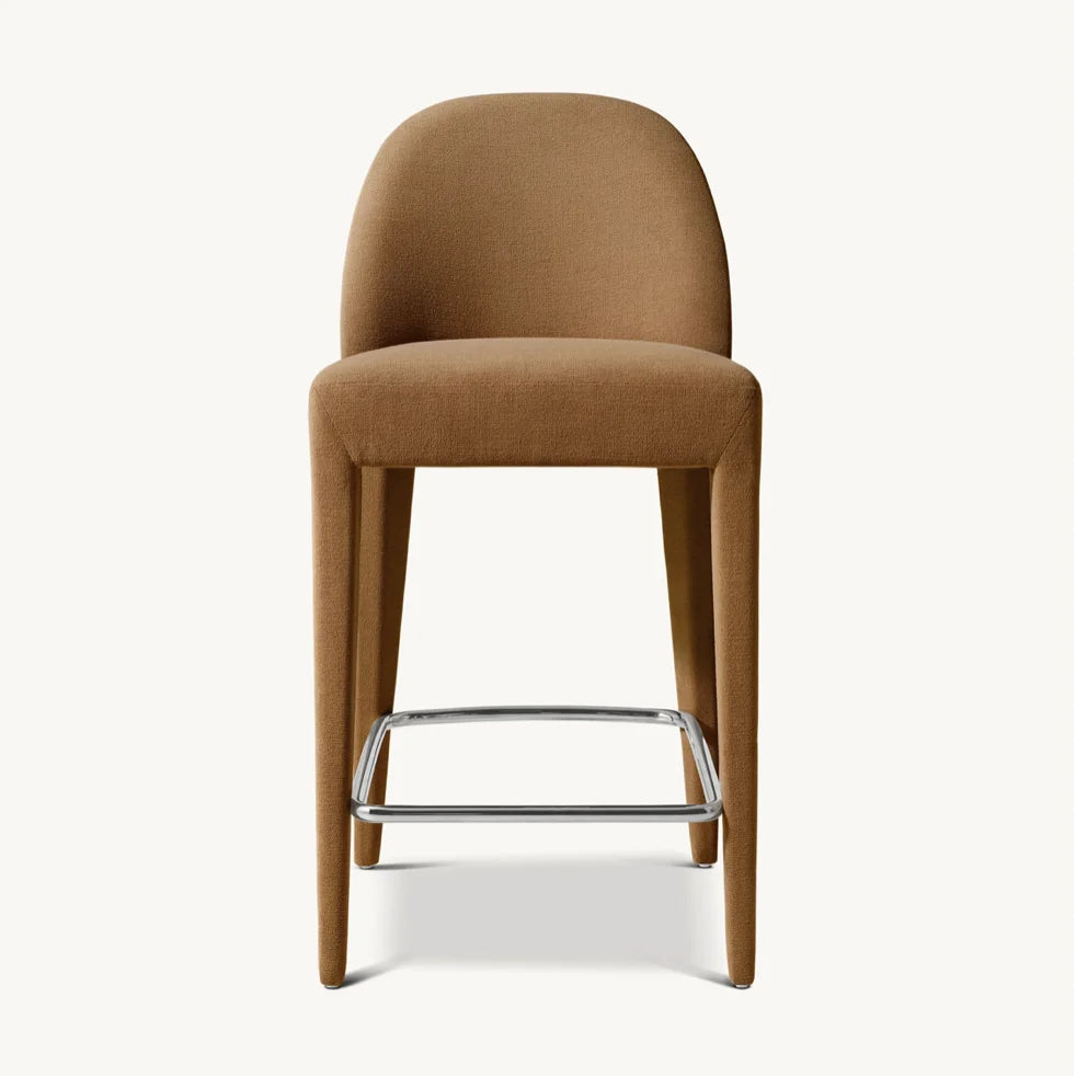 Dining Stool – Isabella Hand-Upholstered Performance Fabric Modern Belgian Design