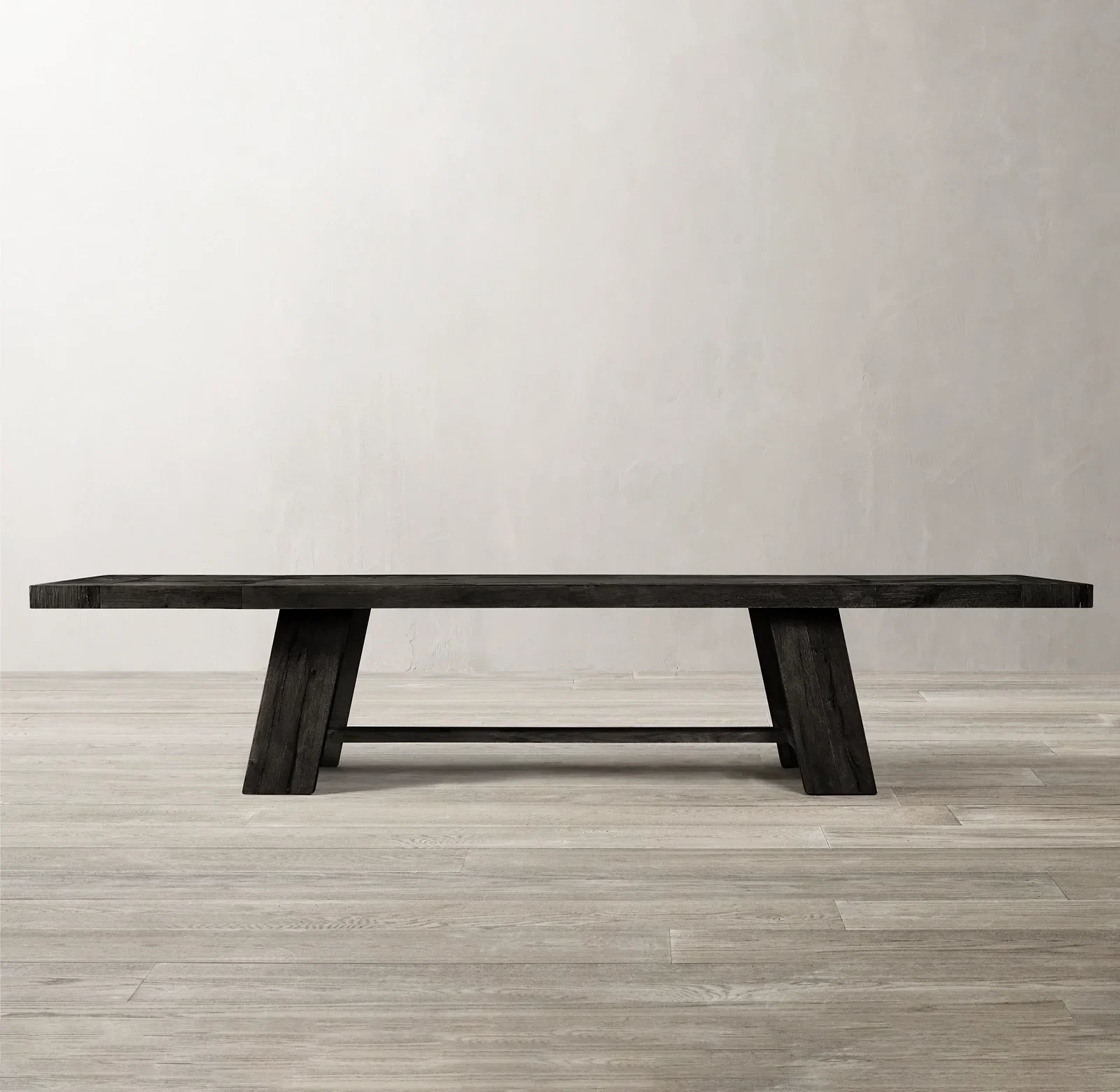 French Contemporary Extension Dining Table – Solid Oak Brushed Statement Piece