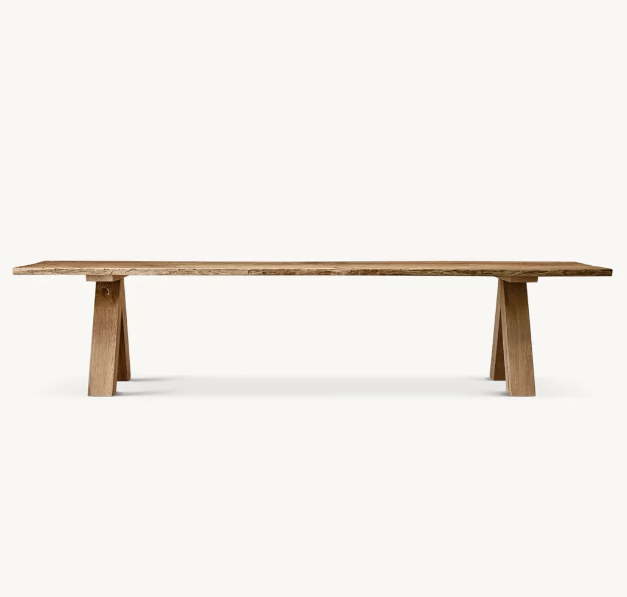 European Cracking Oak Rectangular Dining Table – Brule Umber Statement Piece