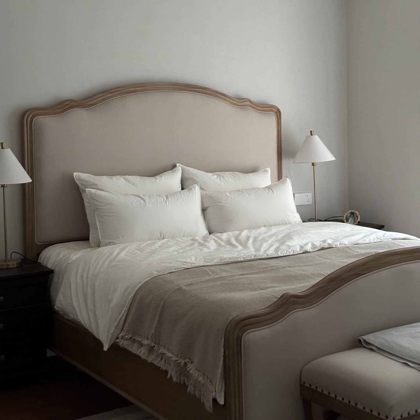 Upholstered Bed – French Provincial Solid Wood Birch Statement Piece 26-74
