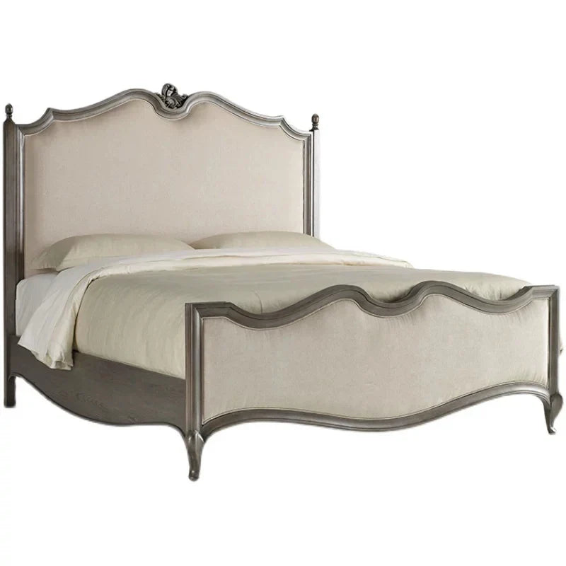 French Master Bed – High-Box Platform in Solid Birch Wood | 26-161