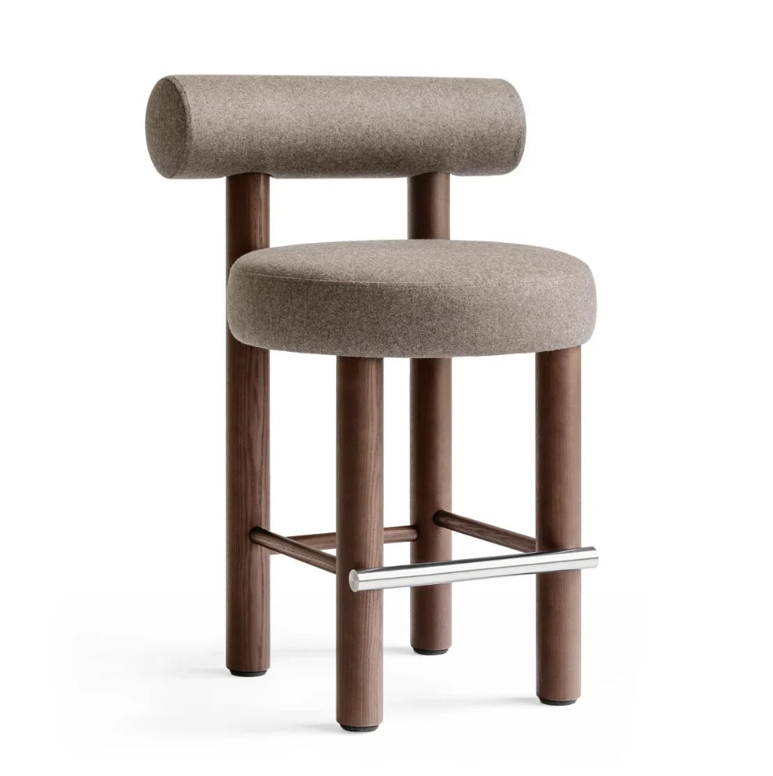Bauhaus Anniversary Counter Chair – Brown Oak & Performance Fabric | 1601016688276