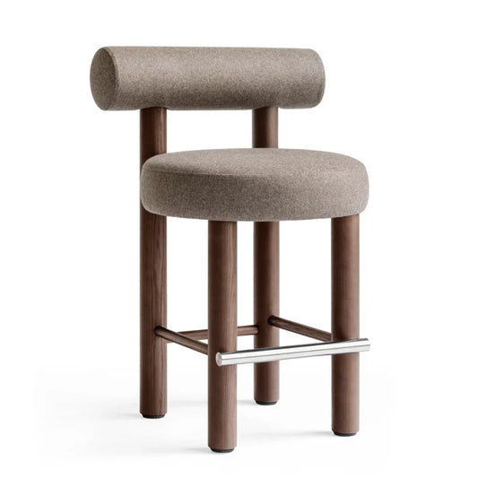 Bauhaus Anniversary Counter Chair – Brown Oak & Performance Fabric | 1601016688276
