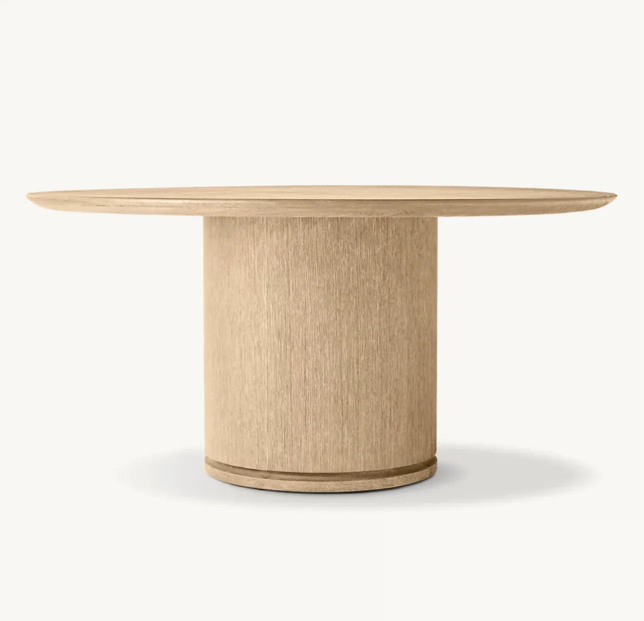 Round Dining Table – Brushed American White Oak – Contemporary European Designer Statement Piece | 1601290368360
