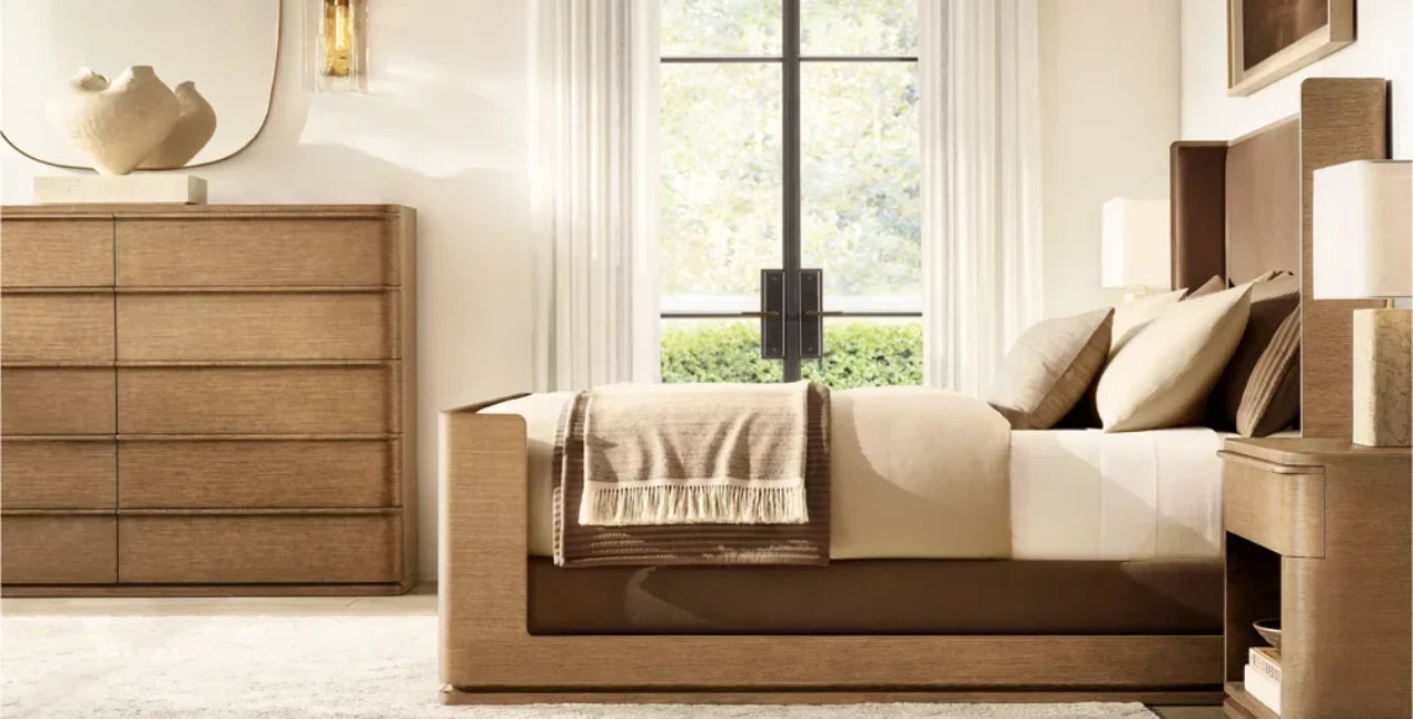Shelter Bed with Upholstered Panel – Brushed Oak Re Home Modernist Piece