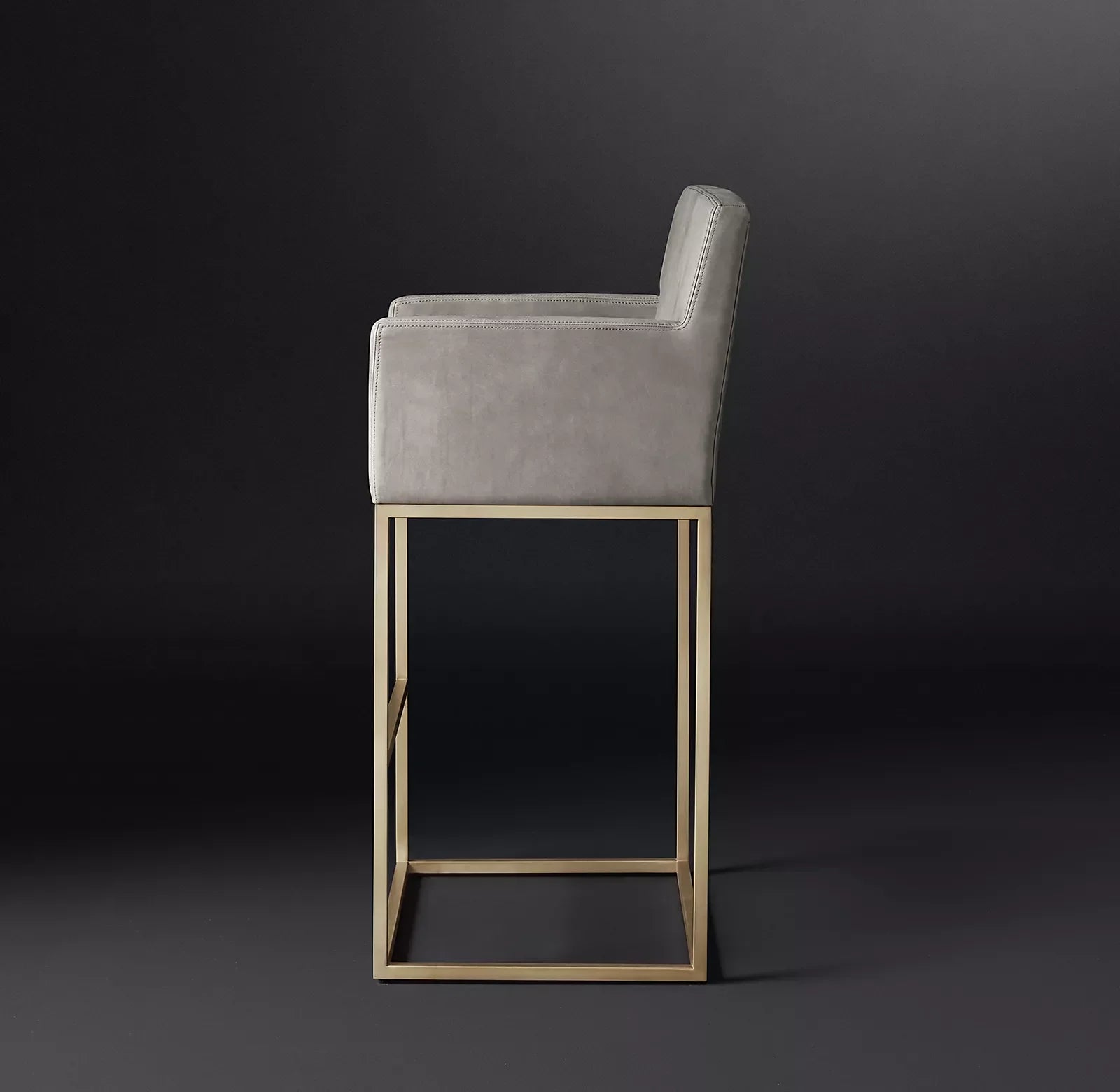 Modern American Leather Bar Stool – Track Arm Re Home Statement Piece