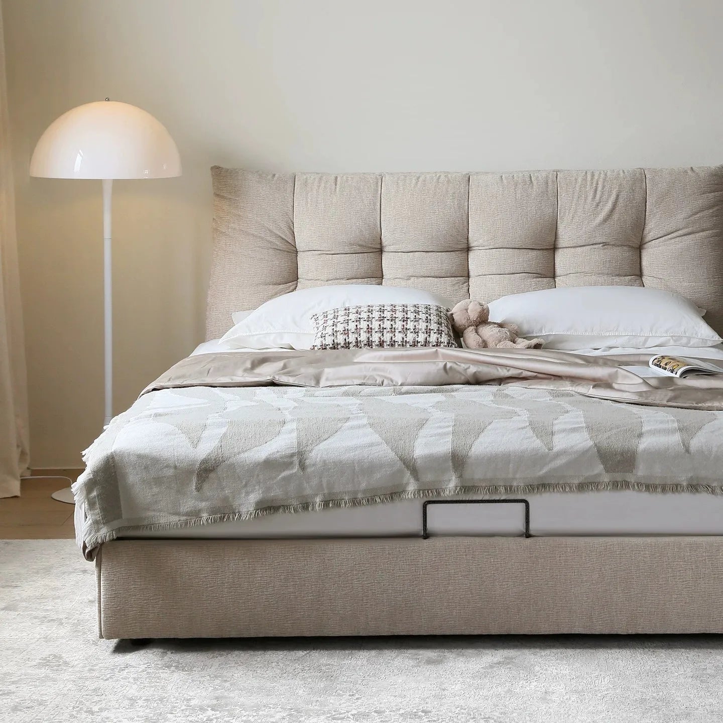 High Back Bed – Modern Upholstered Fabric Statement Piece by Bespoke