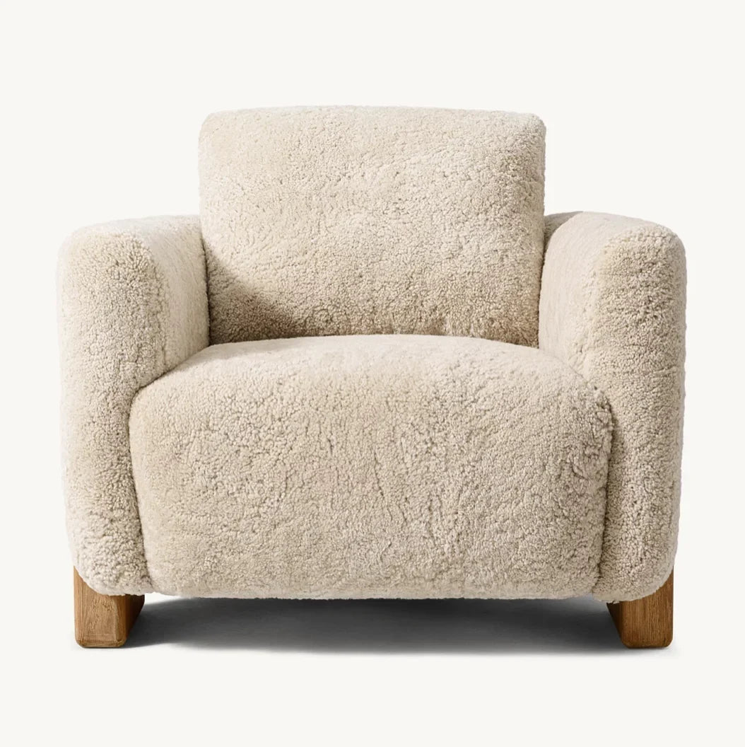 Midcentury Lounge Chair – Solid Oak & Italian Leather by Re Home