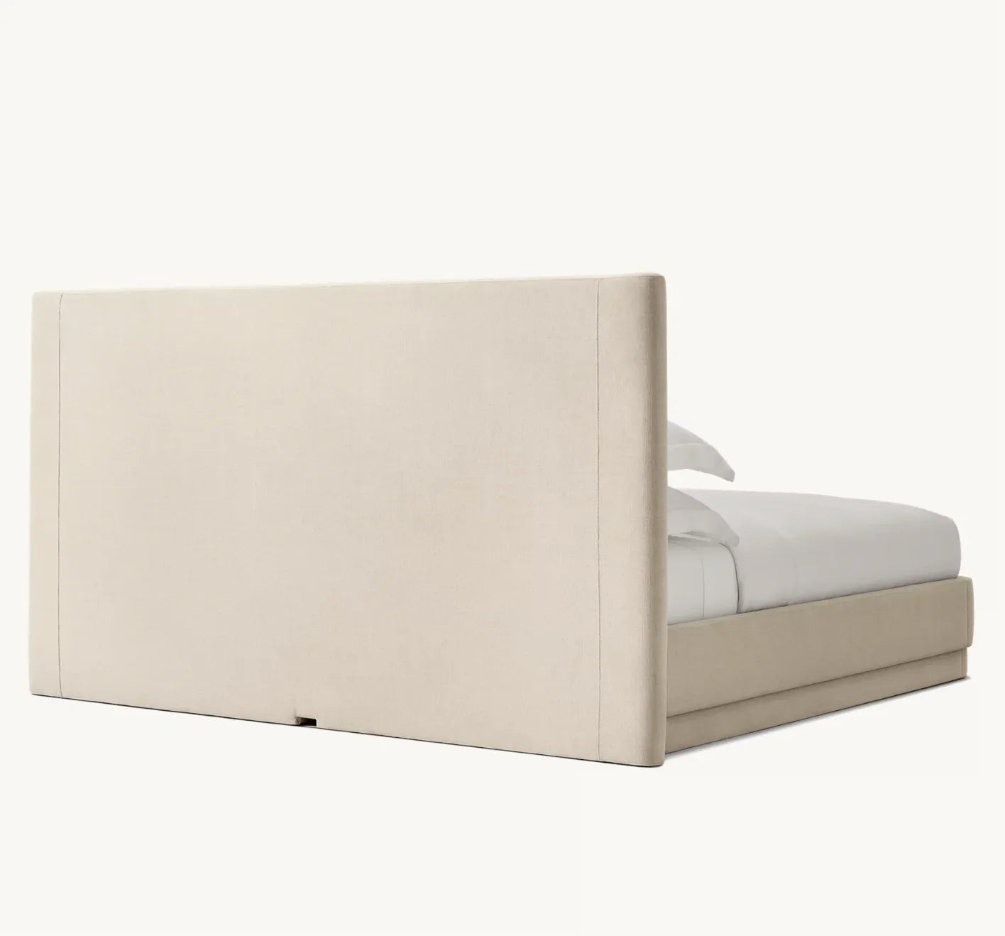 Mulholland Upholstered Panel Bed – Fully Upholstered Nontufted Premium Fabric Contemporary Luxury