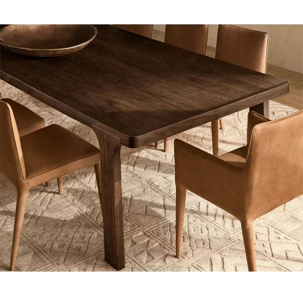 Santiago Rectangular Dining Table – Mid-Century Solid Walnut Statement Piece
