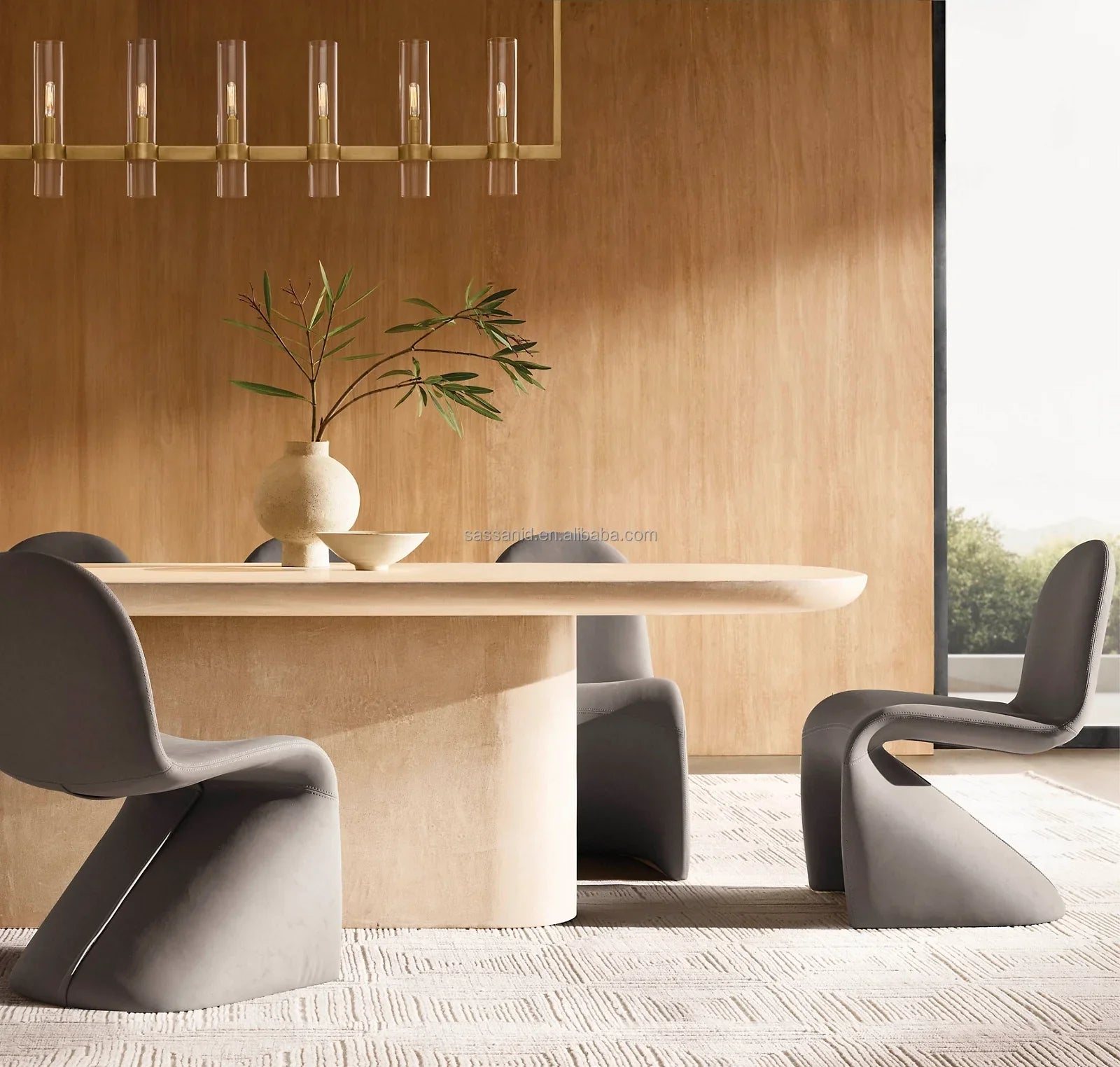 Concrete Dining Table – Sculptural Waxed Concrete Statement Piece | 1601388518188