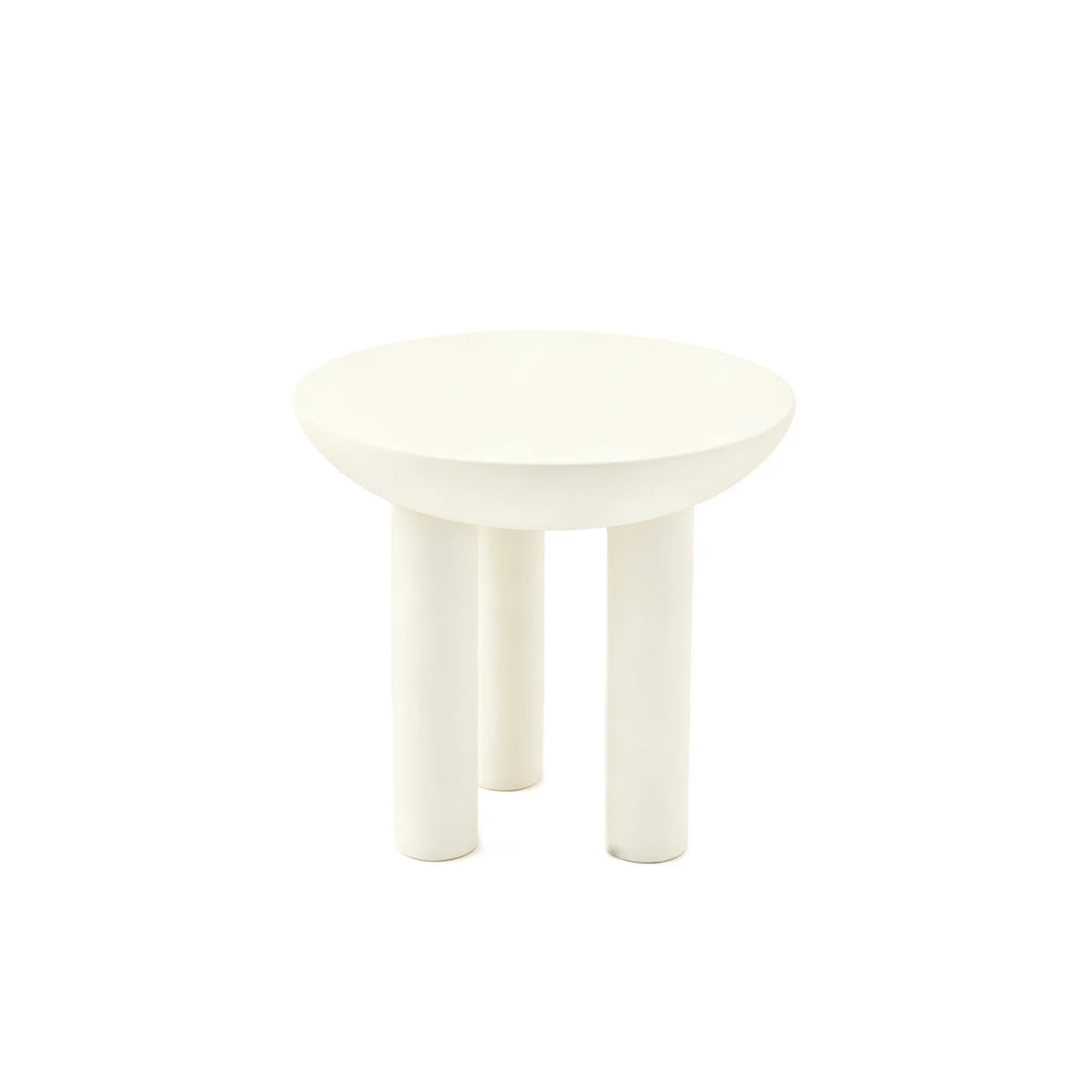 Modern Minimalist Eco-Friendly MDF Side Table in Rice White