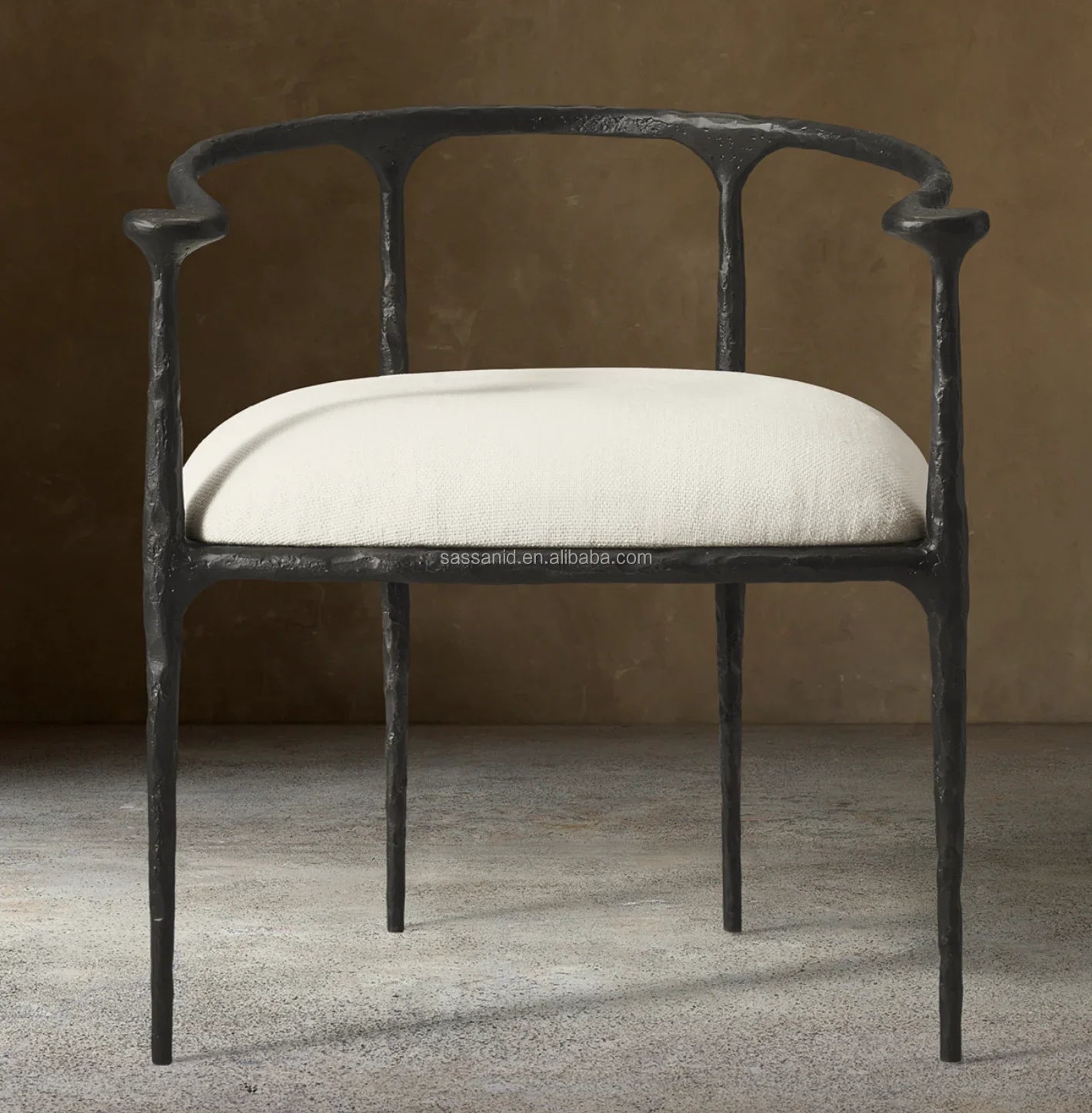 Remo Slope Arm Chair – Hand-Forged Iron – Re Home Modernist Design