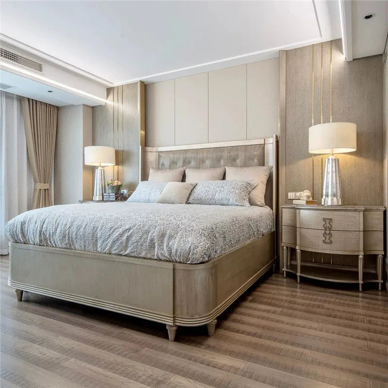Solid Wood Bed 180cm – French Princess Platform Birch Statement Piece