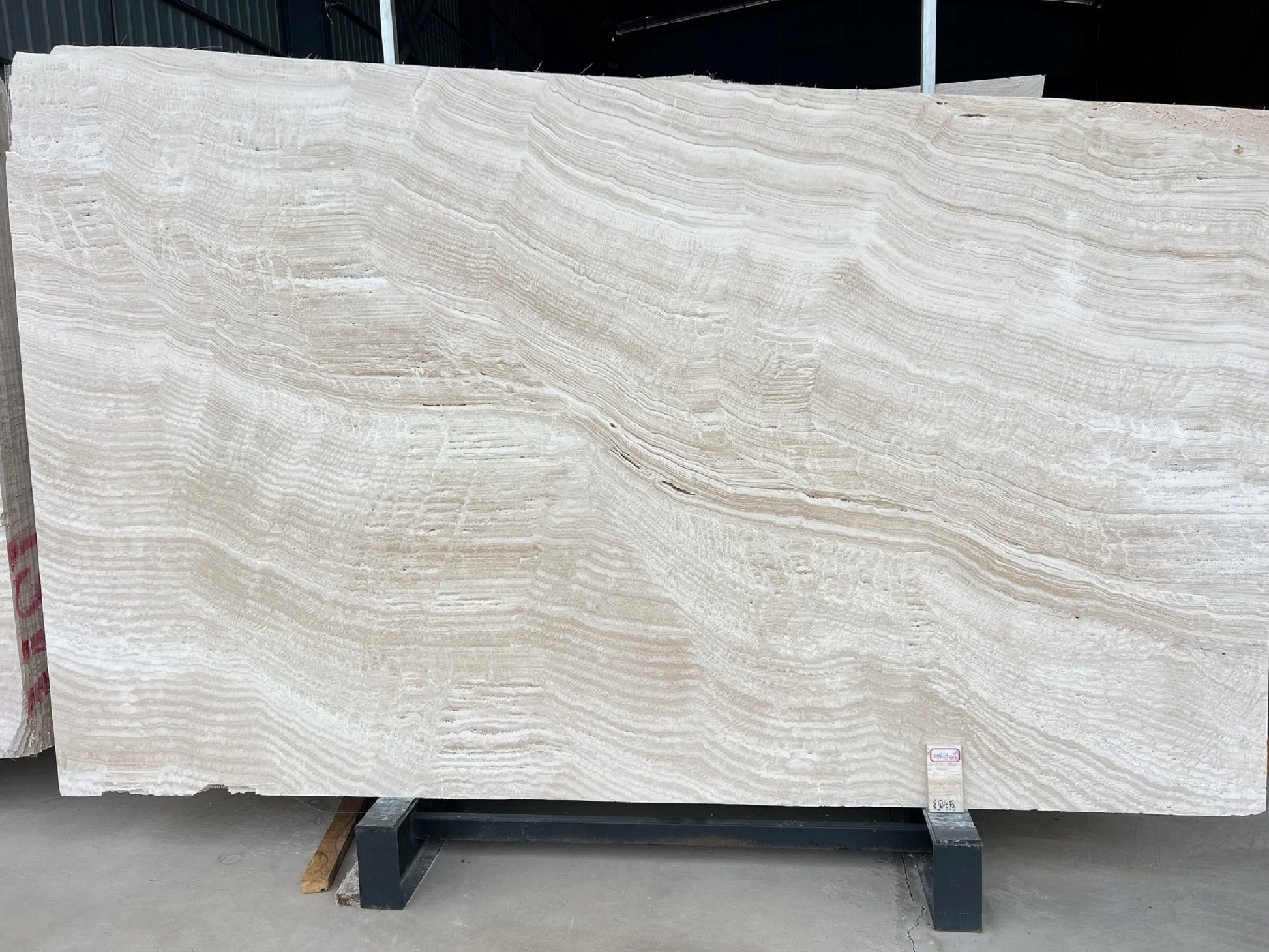 Luxury Oval Natural Travertine Coffee Table Modern Italian Style for Villa