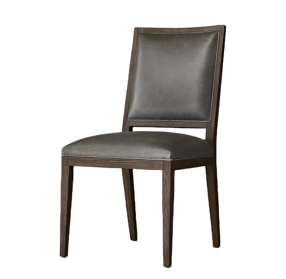 Mid-Century Dining Chair – Solid Oak & Berkshire Leather Statement Piece