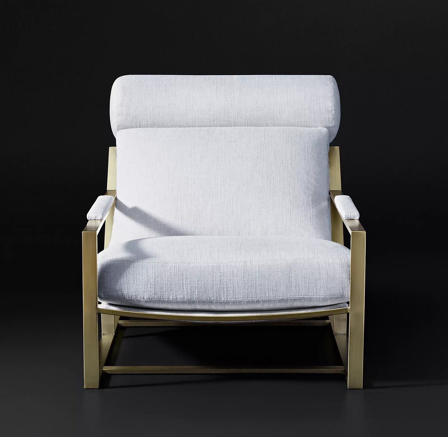 Milo Lounge Chair – Mid-Century Modern Brass or Steel | 1600356410993