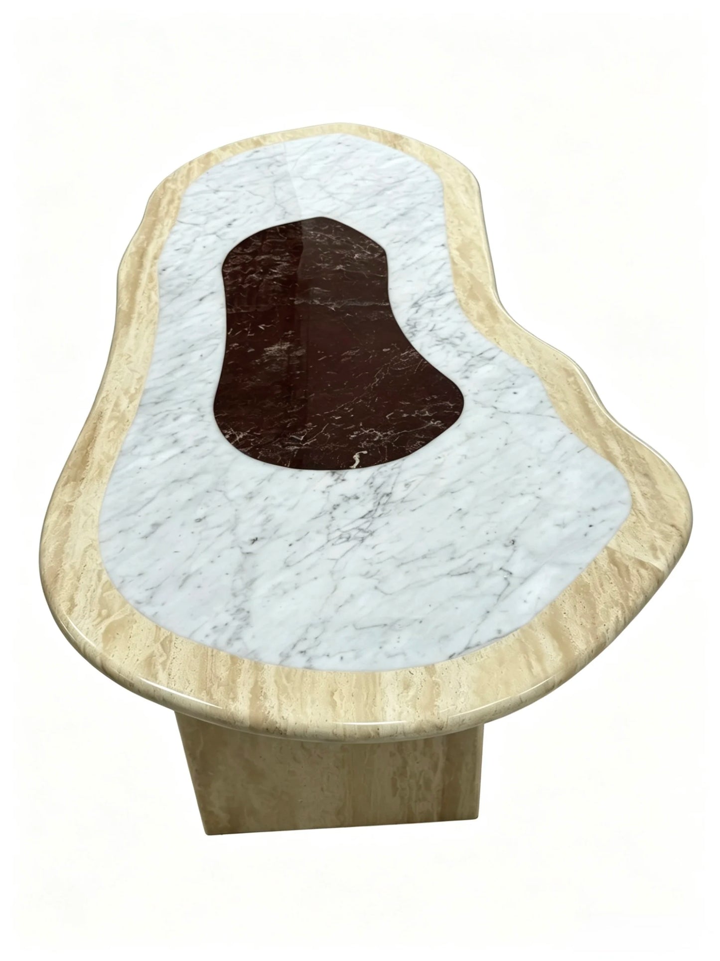 Luxury Cloud Shape Irregular Marble Dining Table Elegant Modern Italian Style for Villa