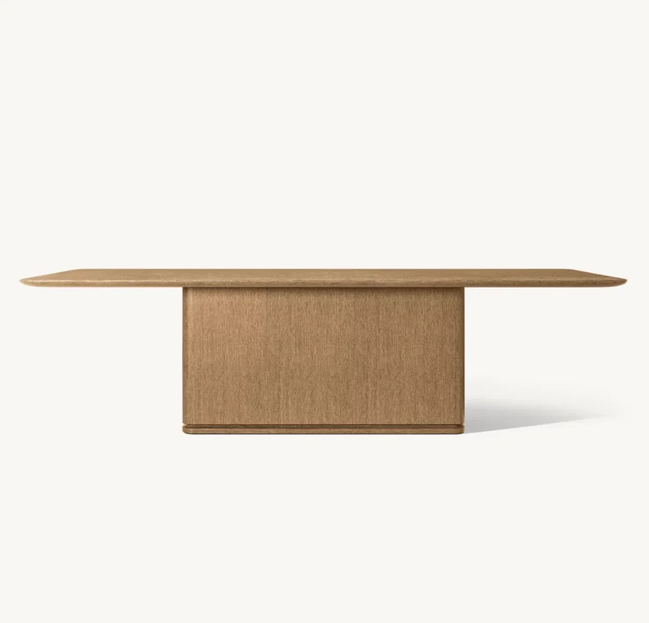 Contemporary Dining Table Set – Brushed Oak Rectangular Design