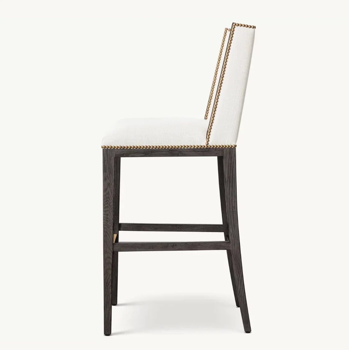 Bar & Counter Stool – Armless Fabric Solid Waxed Oak Ames Modern | 1601051852497