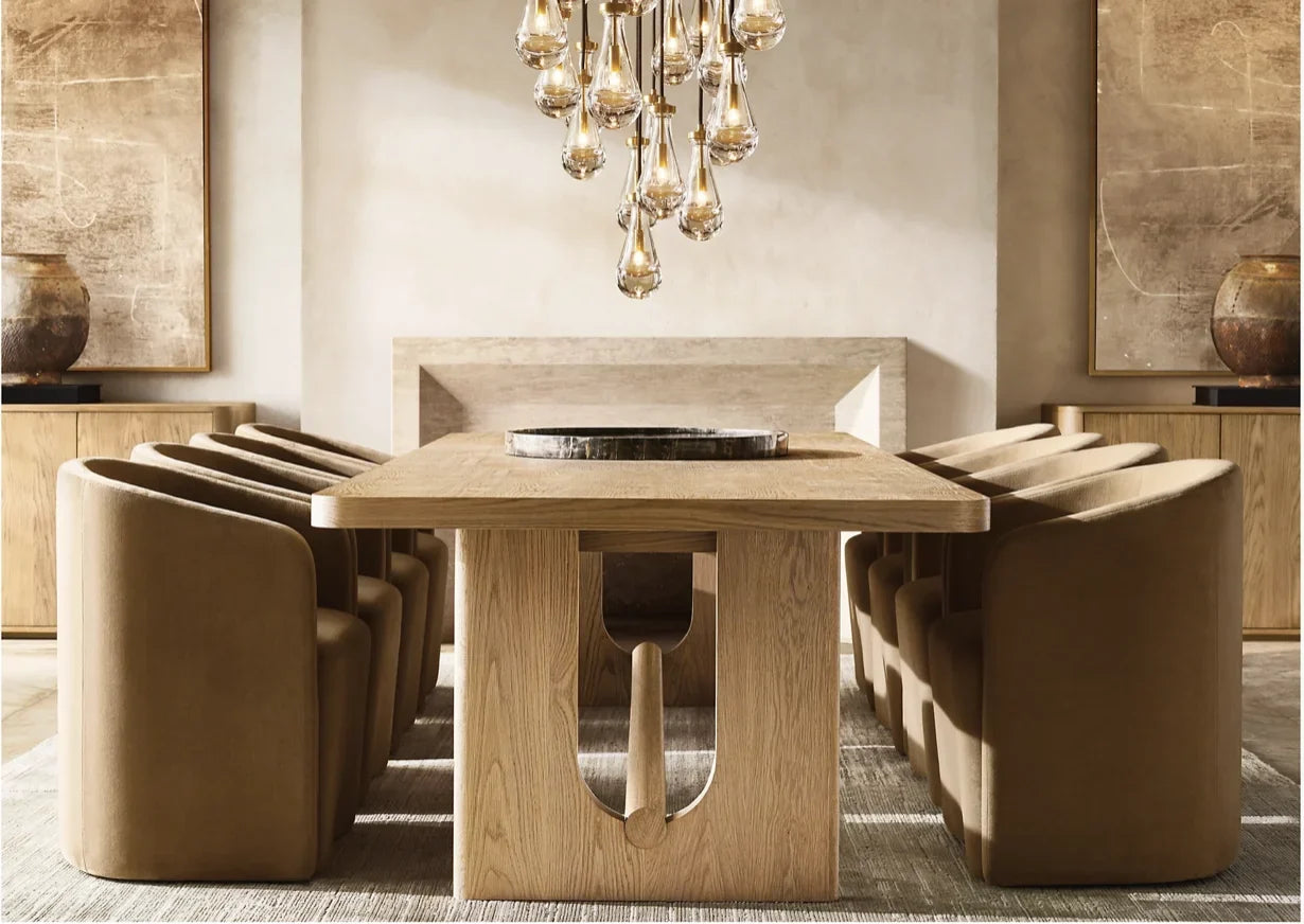 Contemporary Breton Rectangular Extension Dining Table