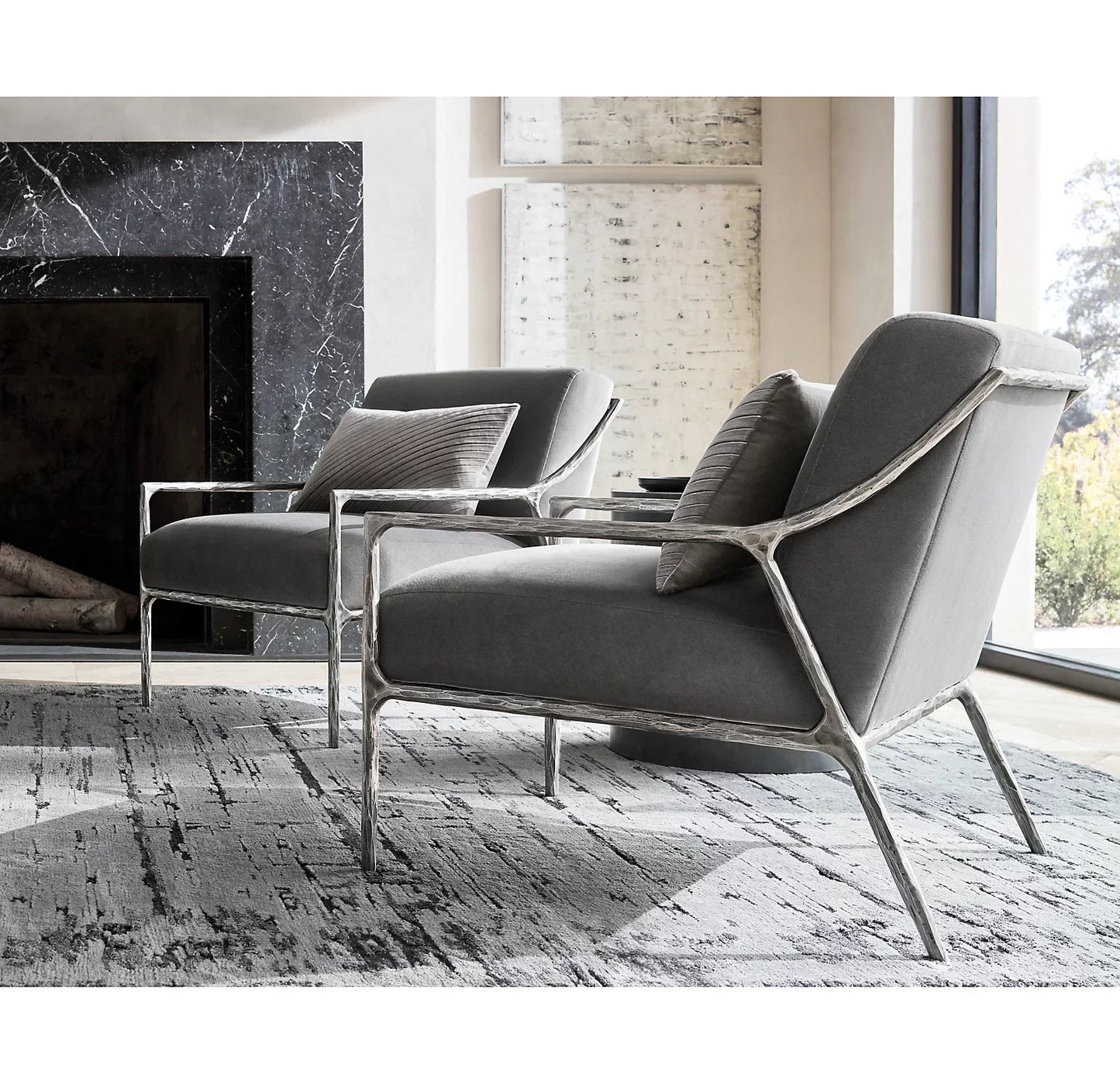 Thaddeus Slope Arm Chair – Hand Forged Metal Statement Piece