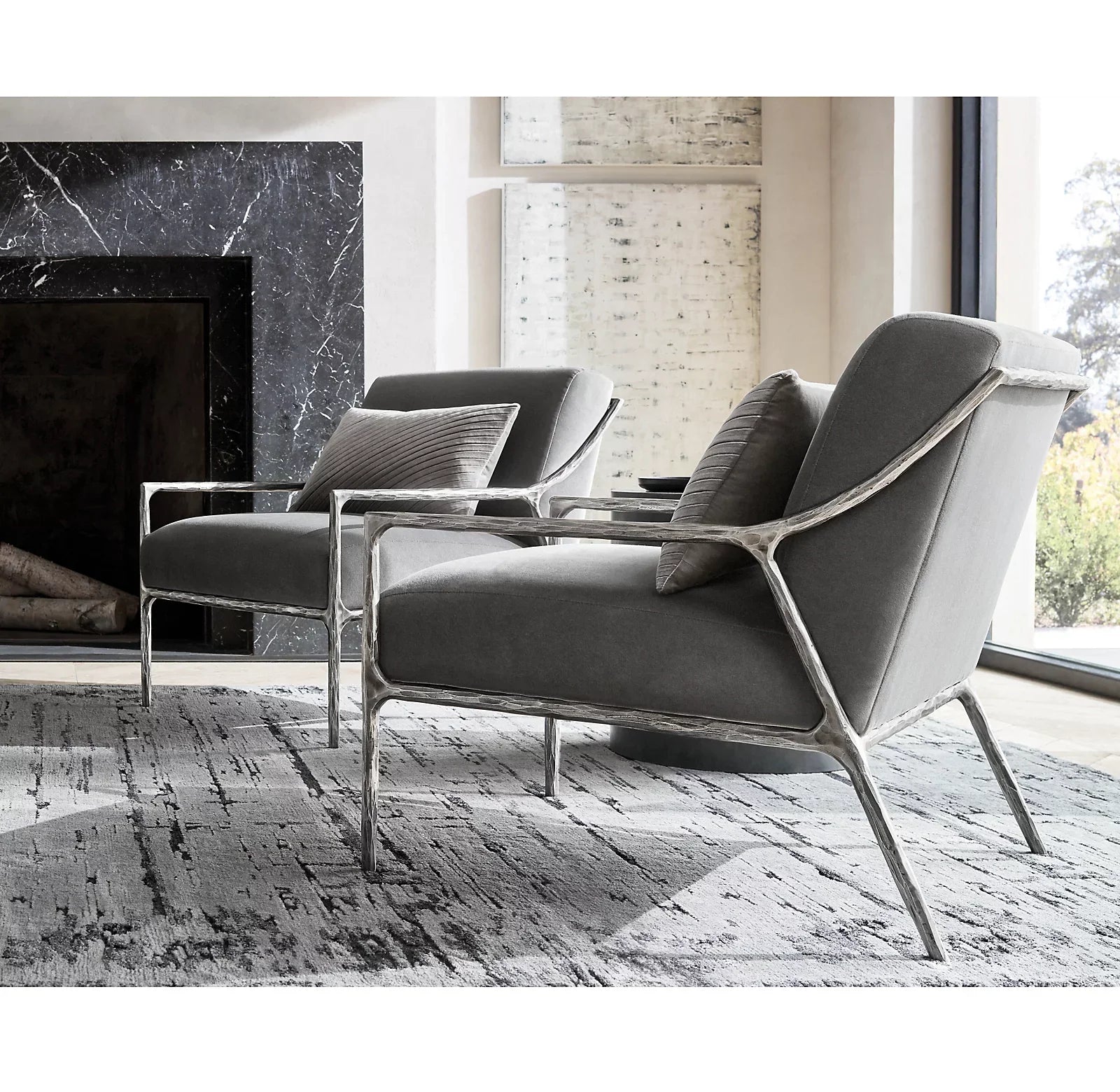 Thaddeus Slope Arm Chair – Hand Forged Metal Statement Piece