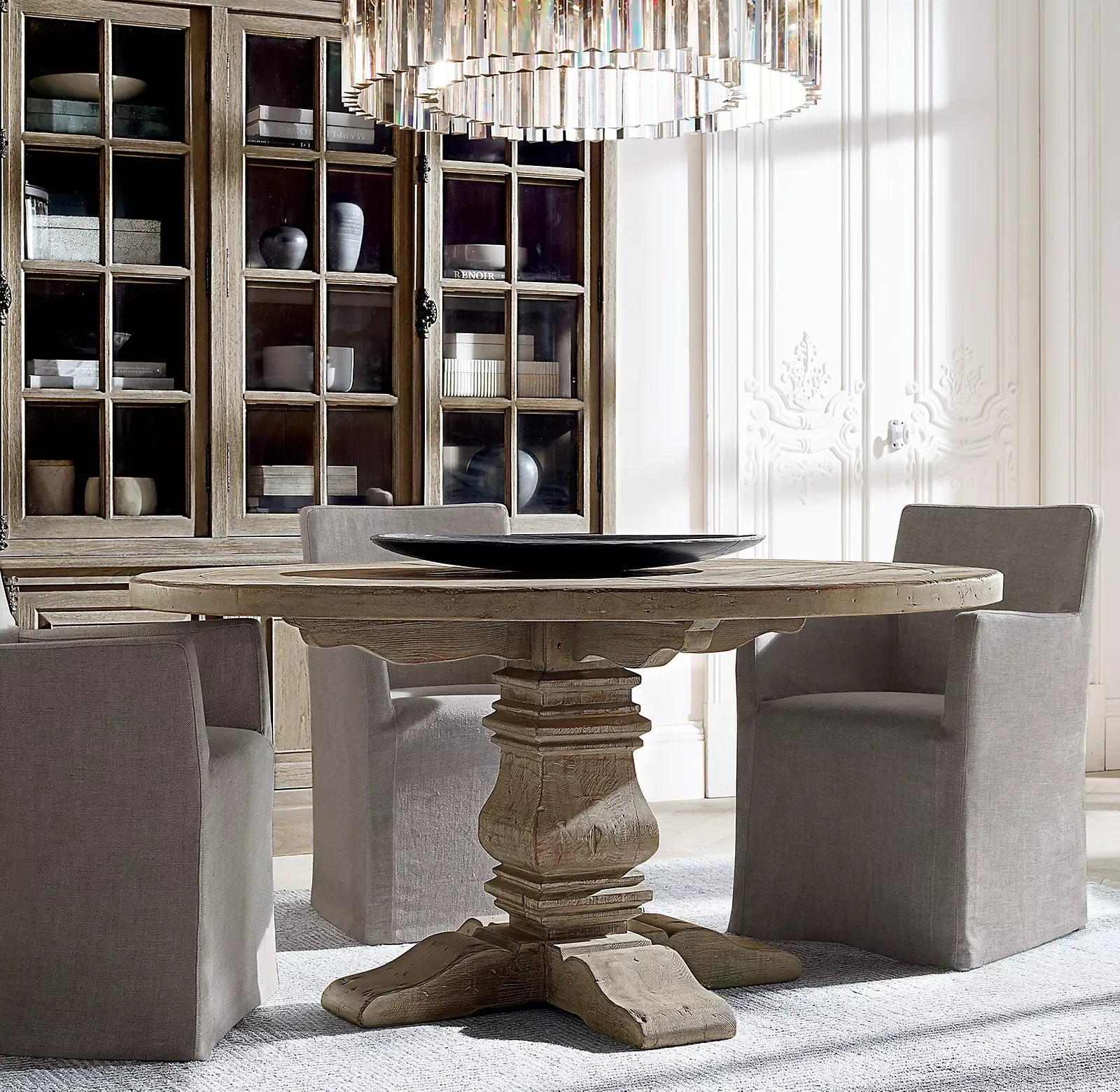 Round Trestle Dining Table – Salvaged Solid Wood Statement Piece by Re Home | 1600408007770
