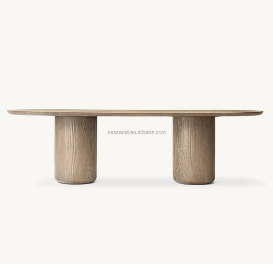 Ciro Dining Table – Mid-Century European Fir Designer Piece by Harry Worth