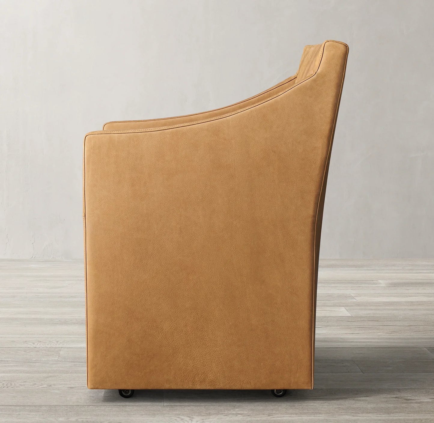 Ellison Slope Arm Dining Armchair – Leather and Solid Wood Modern Chair