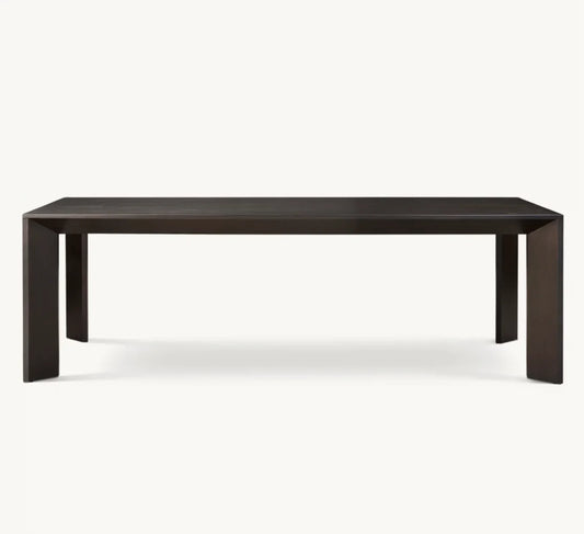 Contemporary Design Luxury Dining Table – Solid Wood Rectangular Statement Piece