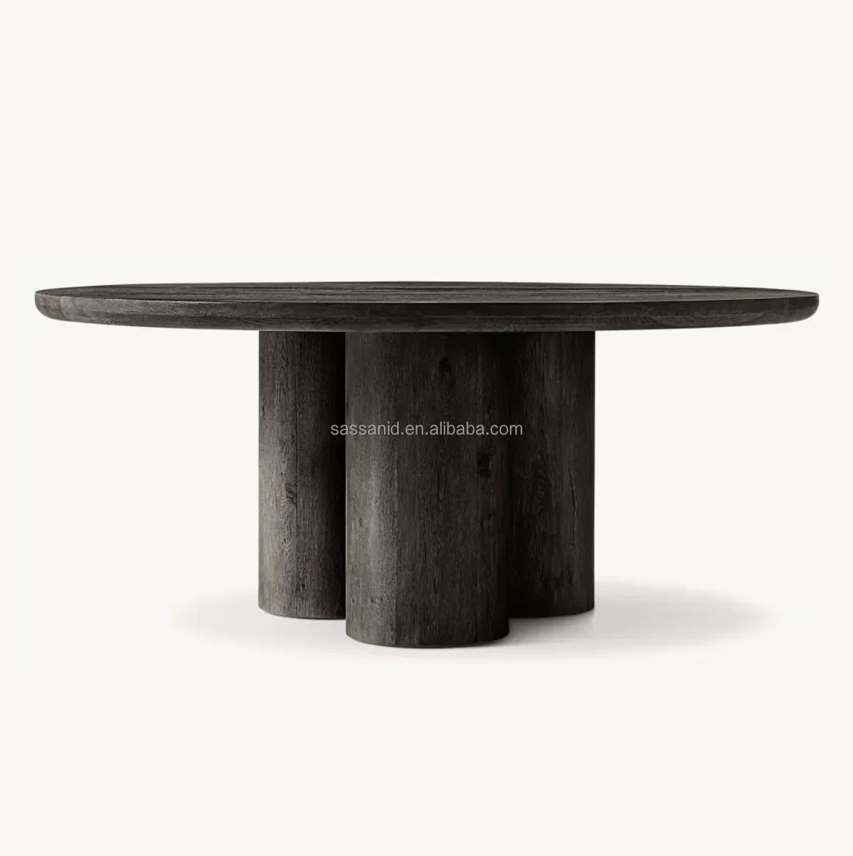 Oslo Round Dining Table – Cylinder Base Solid Oak Contemporary Statement Piece