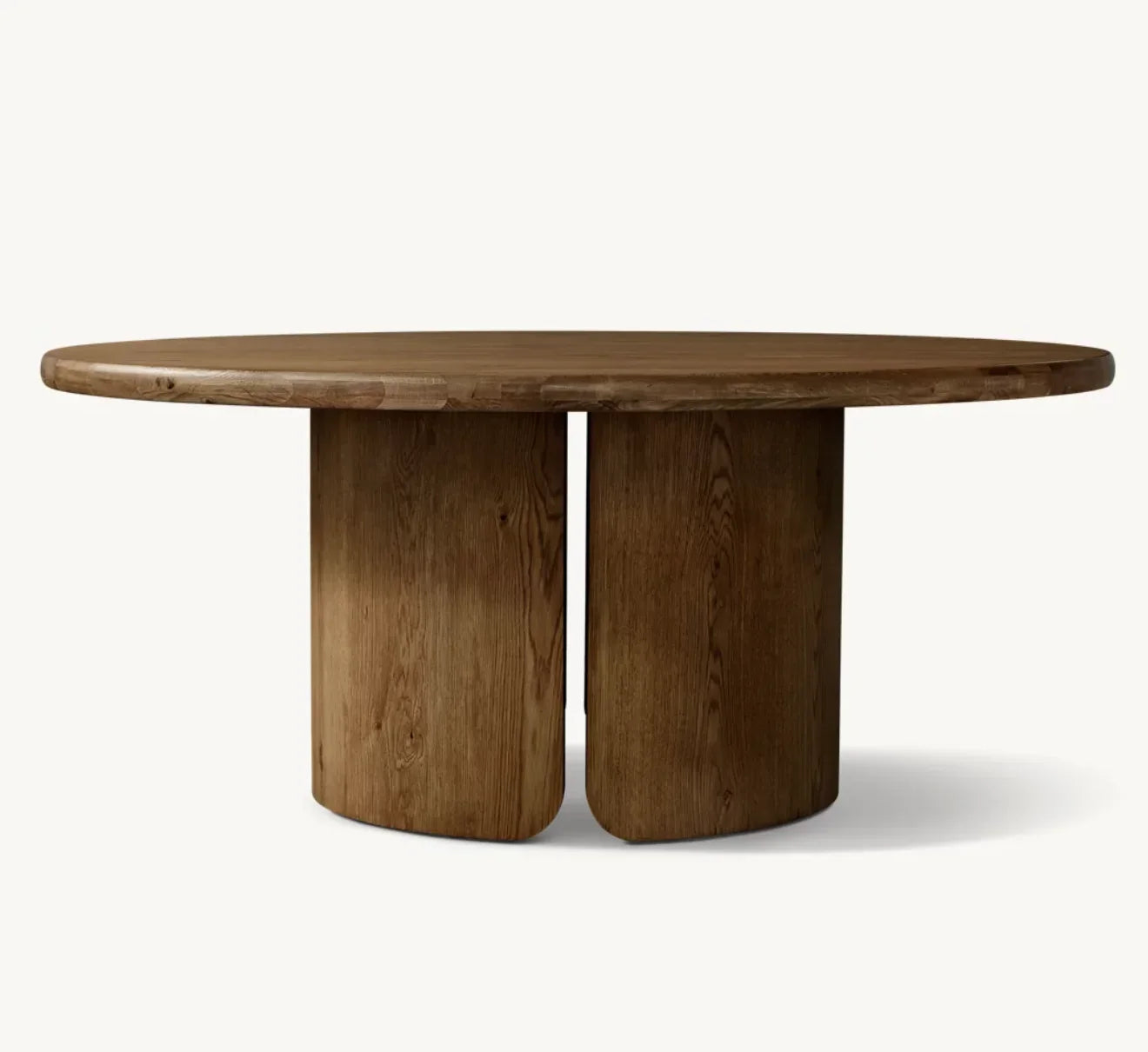 Madera Round Dining Table – Handcrafted Brushed Oak by Re Home