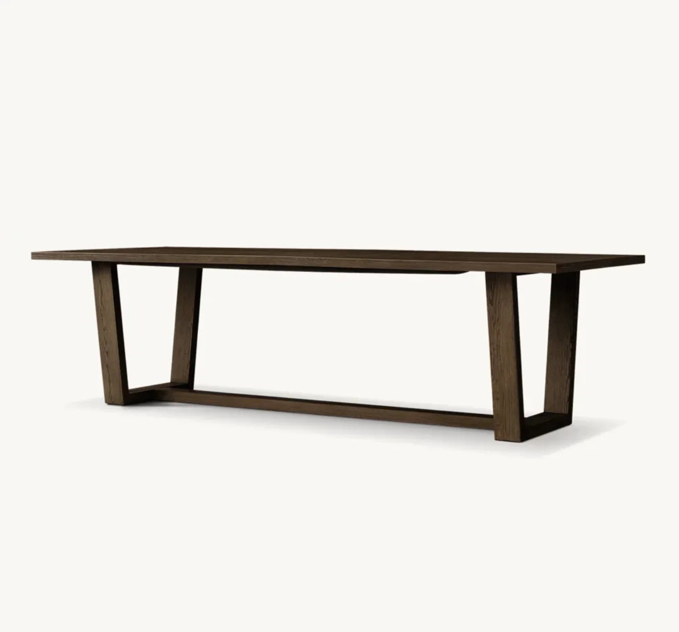 Montecito Rectangular Trestle Dining Table – Solid Oak Architectural Piece