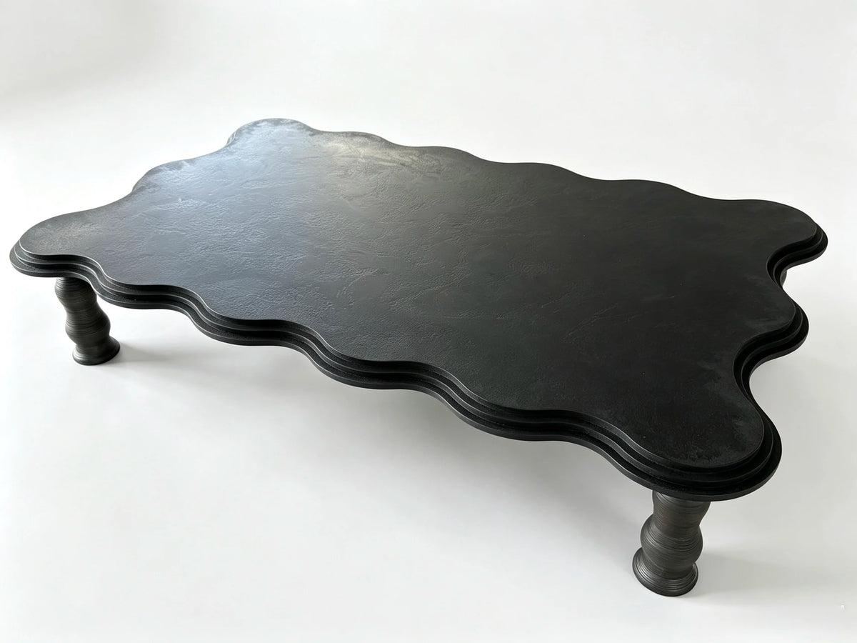 Luxury Wavy Irregular Marble Coffee Table Modern Minimalist Elegant Italian Style for Villa
