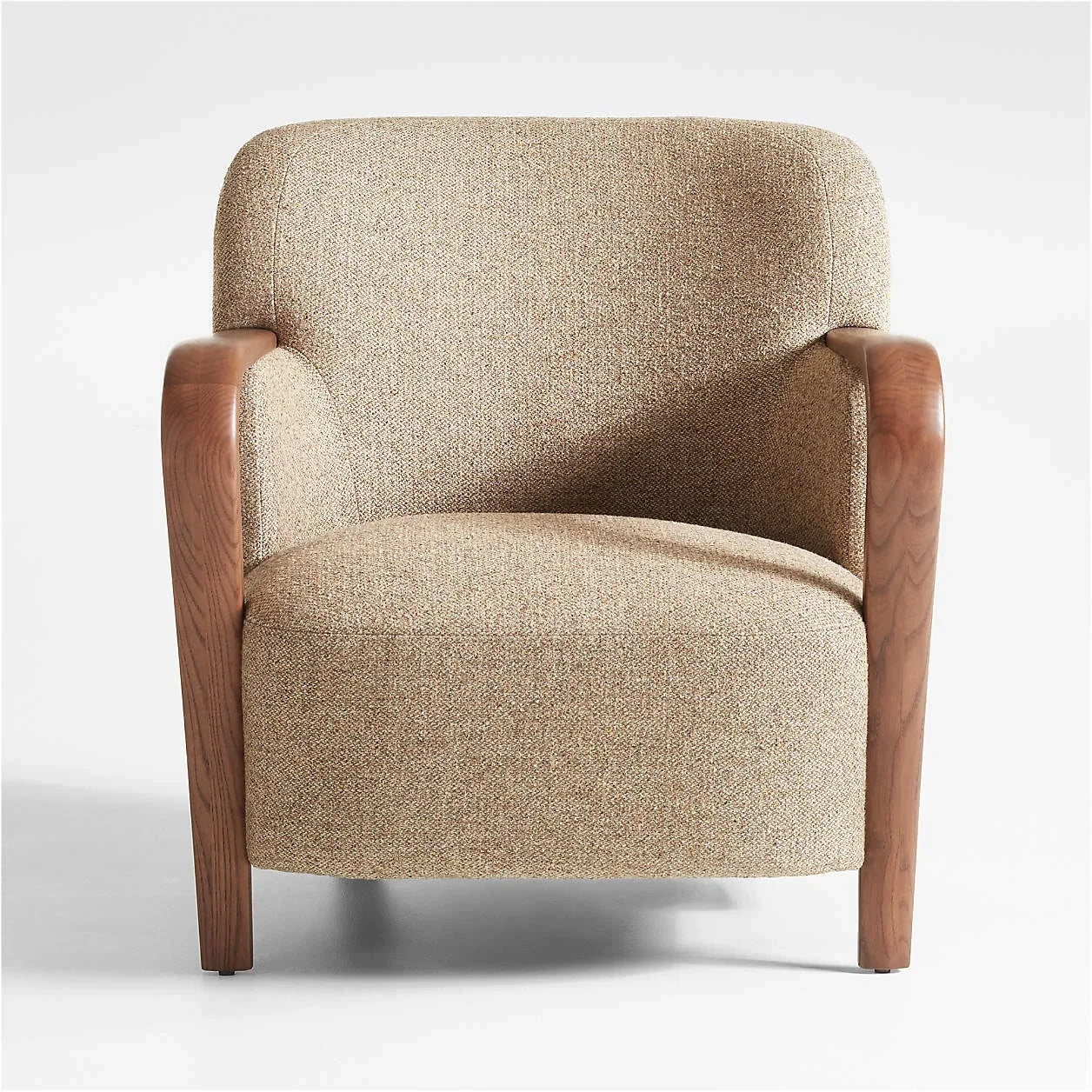 Accent Chair – Tufted Oak & Performance Fabric Modern | 1601099152302