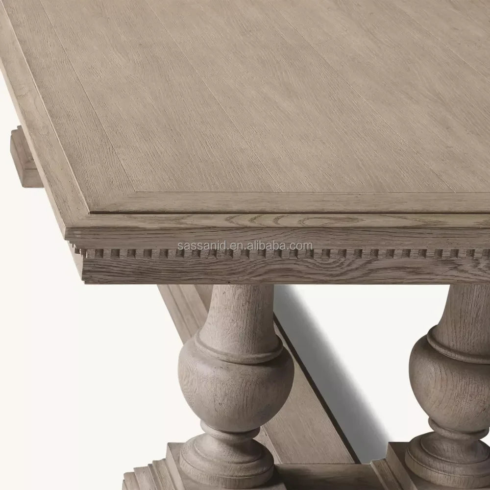 St. James Extendable Dining Table – Solid Wood Architectural Statement Piece
