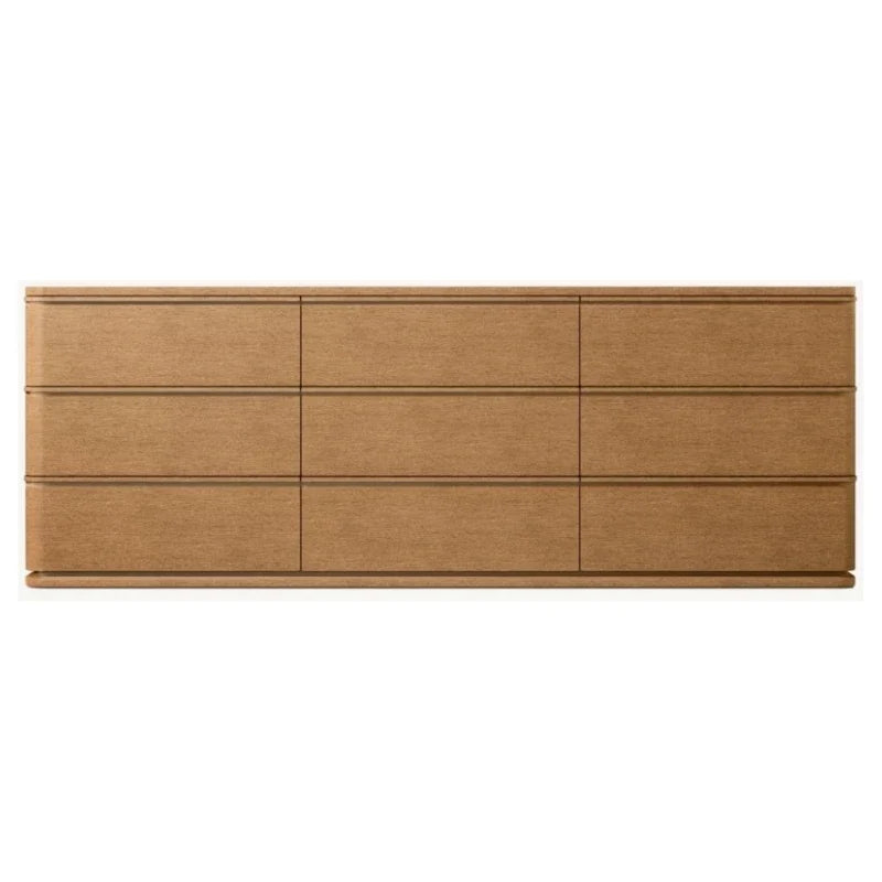 French Vintage Nine-Drawer Dresser – Solid Birch Wood Statement Piece