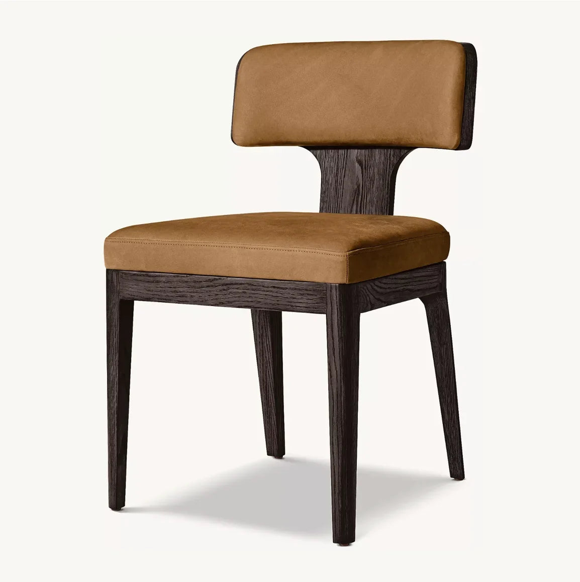 Theo Dining Side Chair – Mid-Century Inspired Solid Oak & Leather Statement Piece