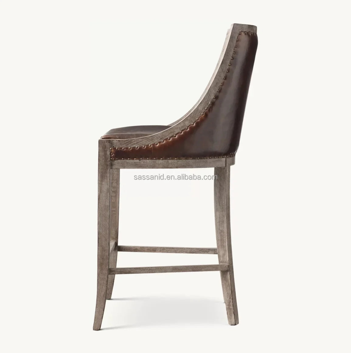 Mid-Century Modern Bar Stool – Solid Oak Burnt Oak Bryden Architectural Statement Piece