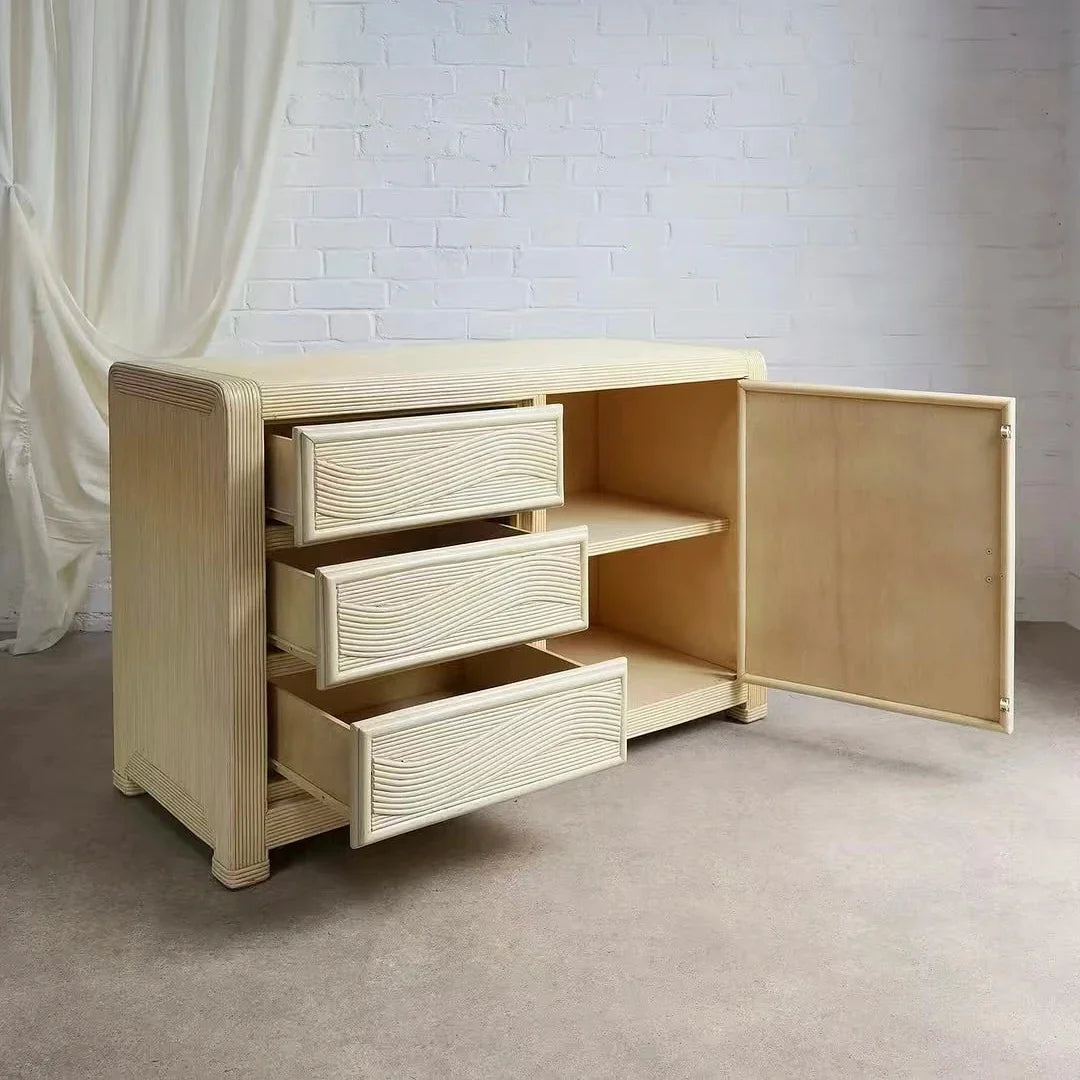 Dressing Table 49-Inch – 3-Drawer Storage, Solid Birch Wood, French Provincial