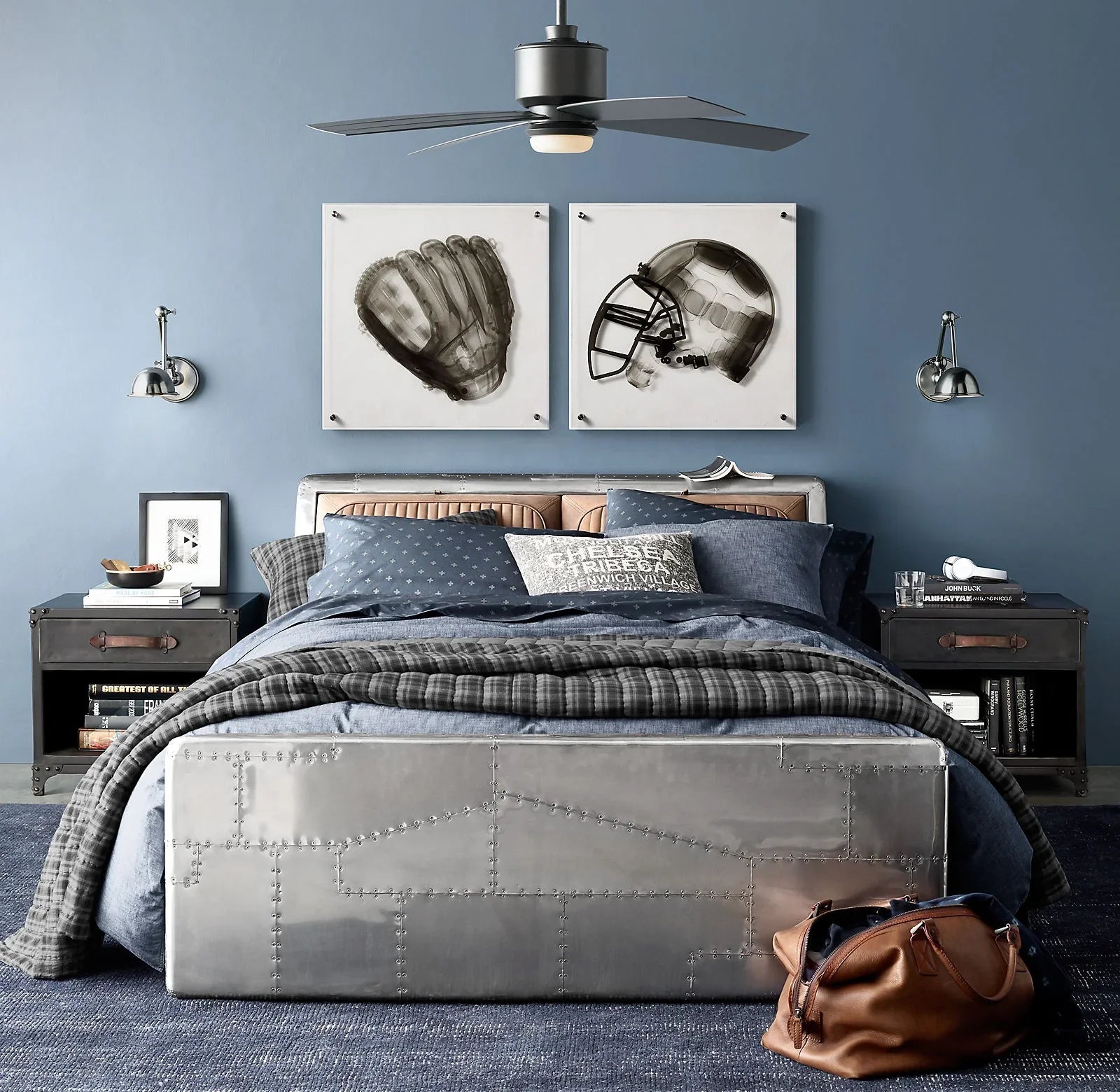 Aviator Bed – Tufted Leather – Aluminum – Sassanid Statement | 1600426536318