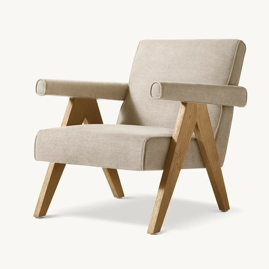 Chandigarh Mid-Century Chair – Solid Oak Minimalist Statement Piece