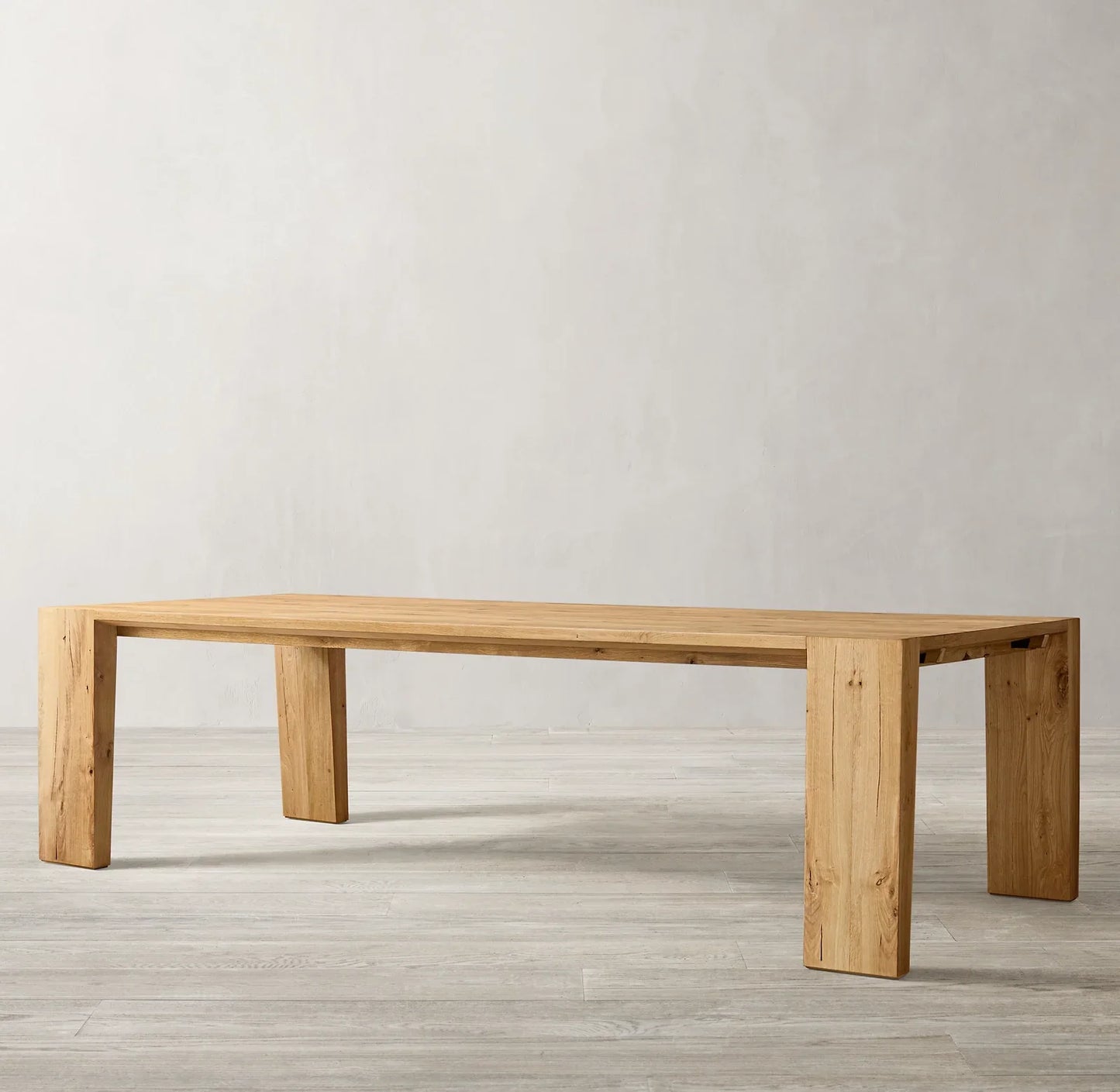 Italian Designer Extension Dining Table – Solid Oak Rectangular Statement Piece