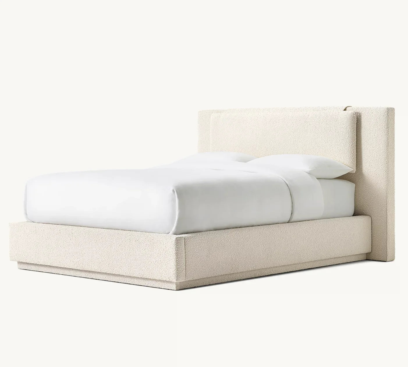 Dempsey Upholstered Panel Bed – Minimalist Tufted Leather Bed Frame