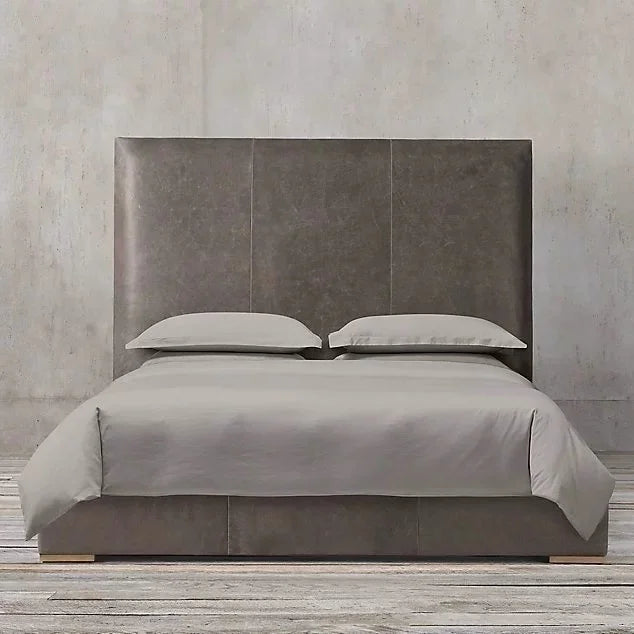Fabric Bed with High Backrest – Cotton and Hemp Modern | B-01