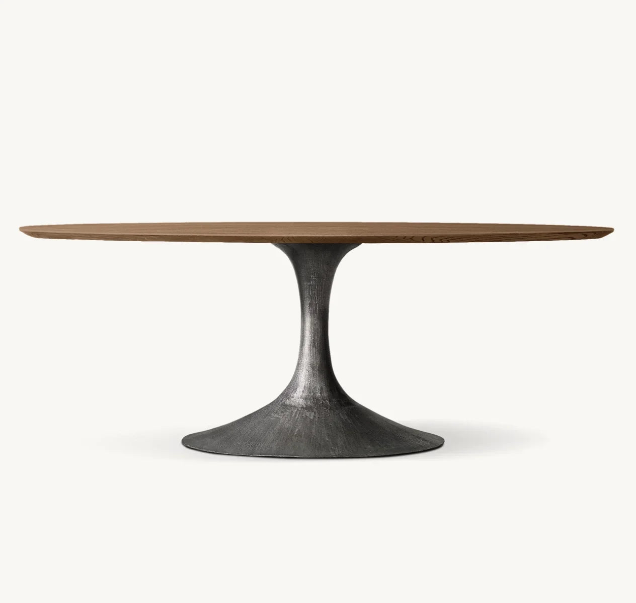 Oval Dining Table – Extendable Midcentury American Wood Statement Piece